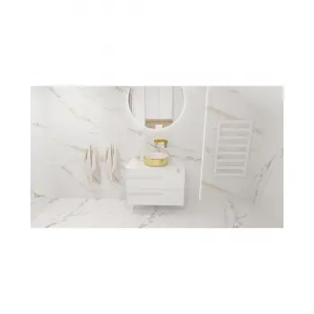 Umywalka nablatowa 37cm - Lavita Merida Gold/White